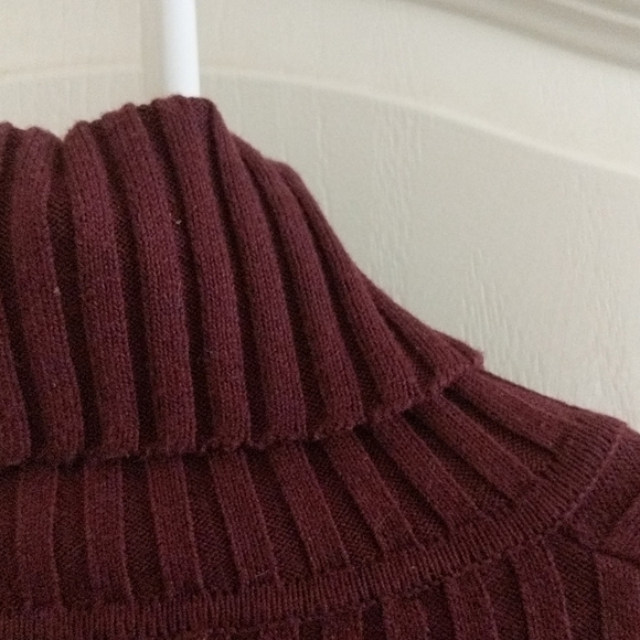 i.e relaxed, wine, Med, cotton turtleneck - Picture 7 of 7